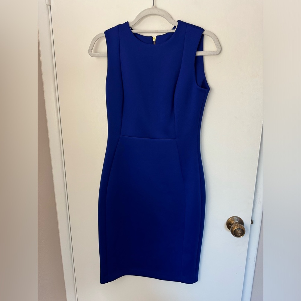 Calvin Klein blue sheath dress